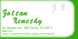 zoltan nemethy business card